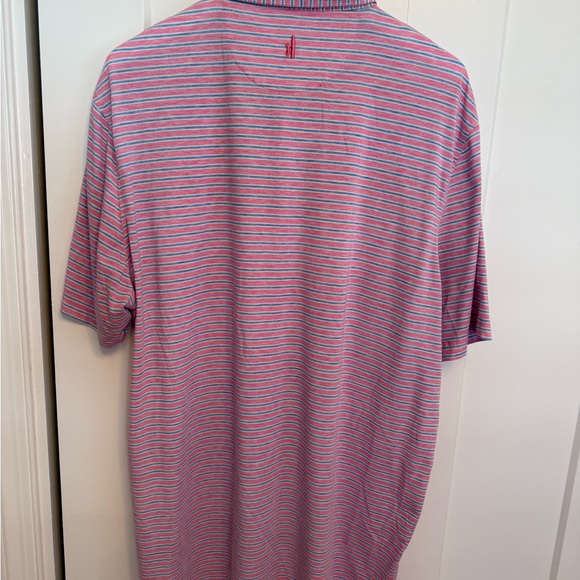 Johnnie-O Men's Carlos Top Shelf Striped Polo Shirt - Pink and Blue sz XL - Picture 5 of 6